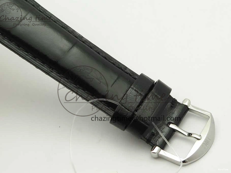 MIROTIME 0419 Portofino Automatic SS FKF 1:1 Best Edition White Dial SS Markers on Black Leather Strap A QuickDry 7138